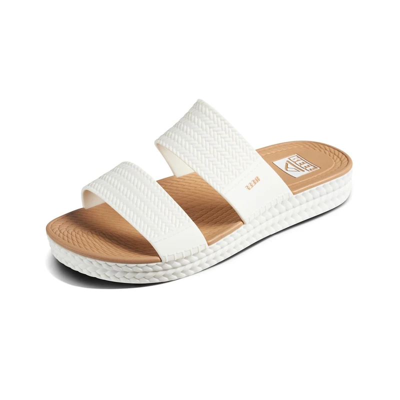 Reef WOMENS SANDALS, WATER VISTA SLIDE, WHITE/TAN, 9 UK