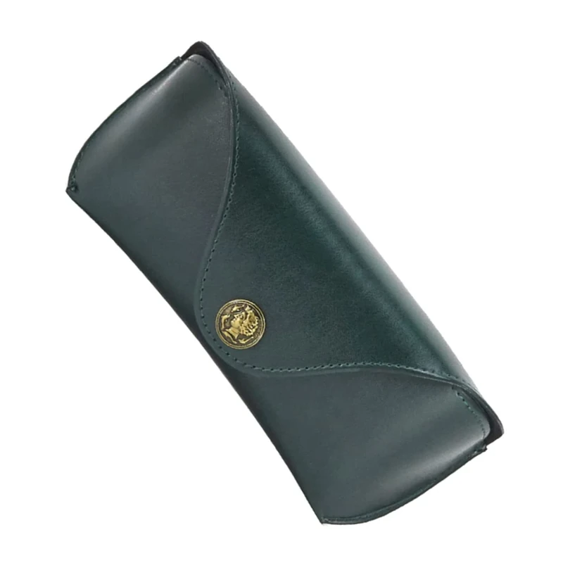 RORPOIR Lightweight Vintage PU Soft Pack Sunglasses Case - Green - Image 1