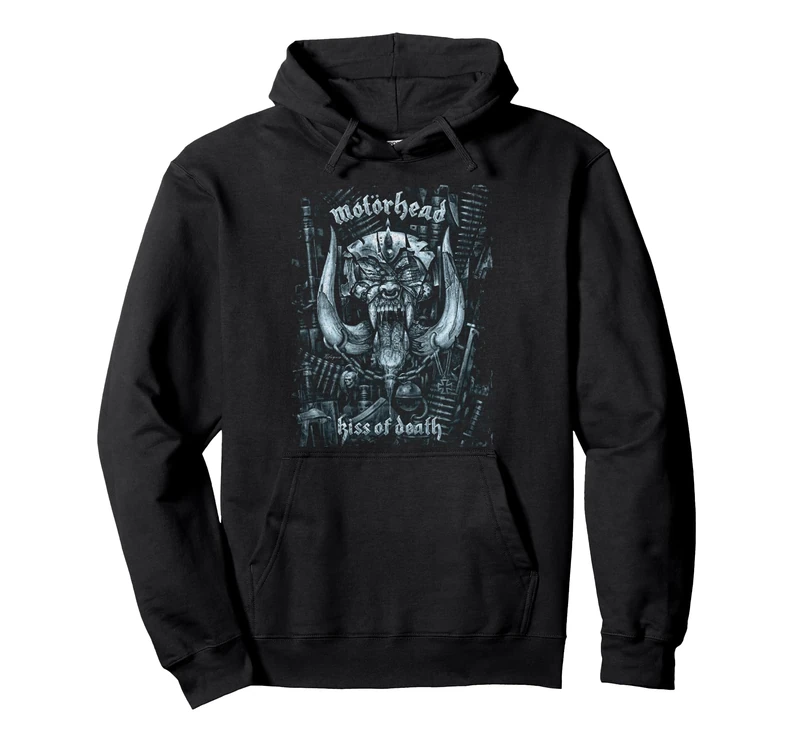 Motörhead Kiss Of Death Vintage Front/Back Pullover Hoodie - Image 1