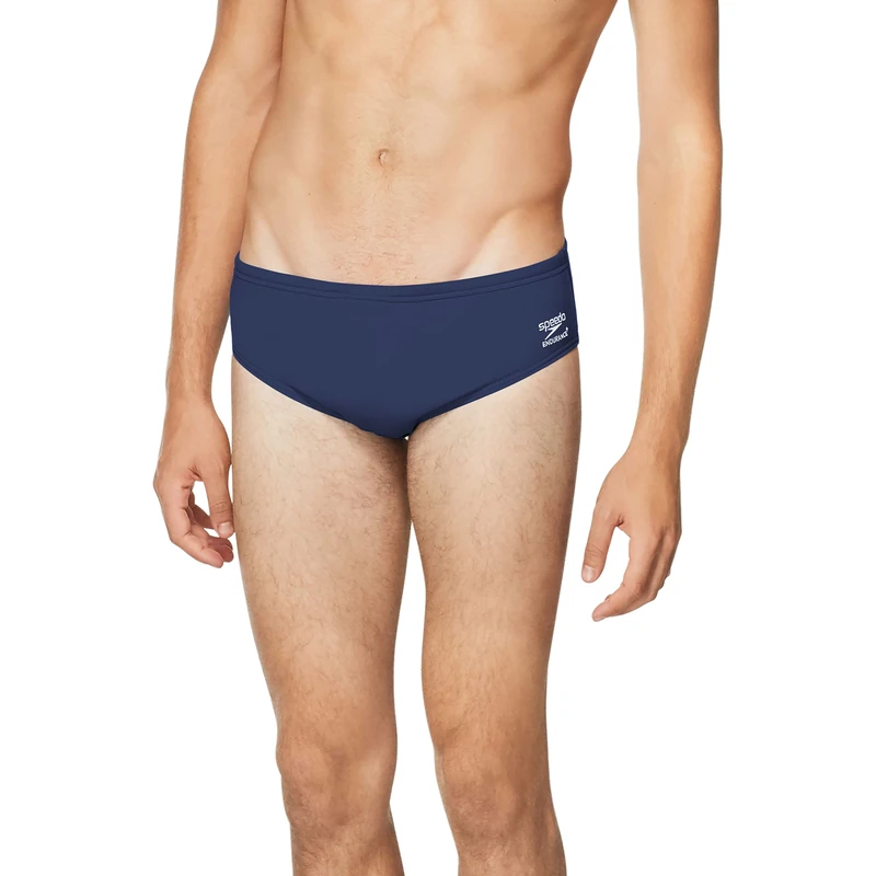 Speedo Mens Swimsuit Brief Endurance+ Solid Adult, Team Navy, 30