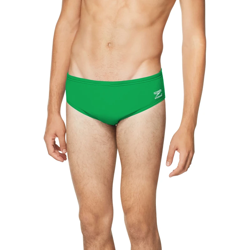Speedo Mens Swimsuit Brief Endurance+ Solid Adult, Team Bright Green, 32