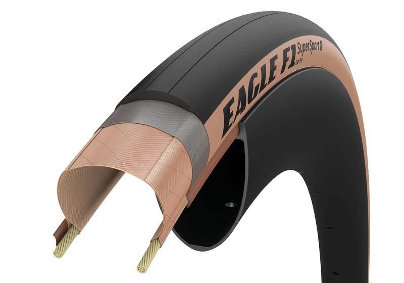 GOODYEAR Eagle F1 Supersport R Pneu de vélo de route pliable // 28-622 (700 x 28C), version : noir/marron, dimensions : 28-622