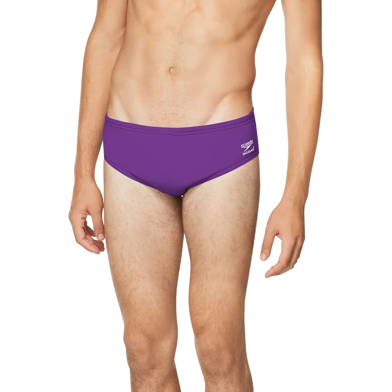 Speedo Men's Swimsuit Brief Endurance+ Solid Adult, Team Purple, 38