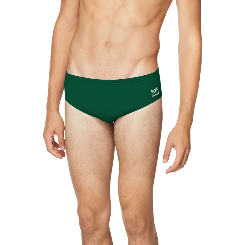 Speedo Mens Swimsuit Brief Endurance+ Solid Adult, Team Dark Green, 36