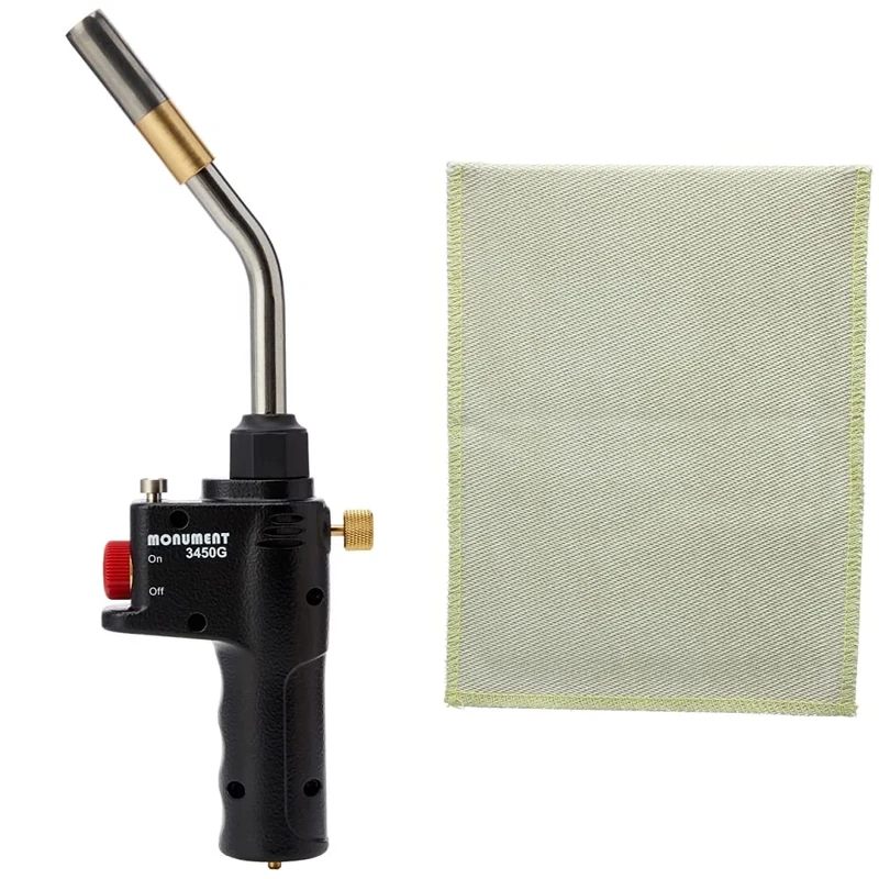 Monument 3450g Gas Torch CGA600, Black & Rothenberger 67022 Plumbers Soldering Mat up to 1000 Degrees C