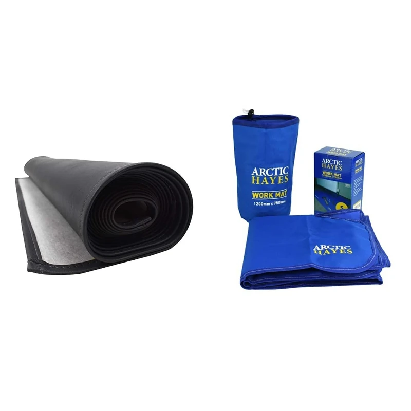 Premium Plumbers Runner 3500 x 670mm & Arctic Hayes WM1 Plumbers' Work Mat, Anti-slip, Waterproof & Chemicals’ Resistant Floor Protector Mat, Suitable for Indoor & Outdoor Use, Blue