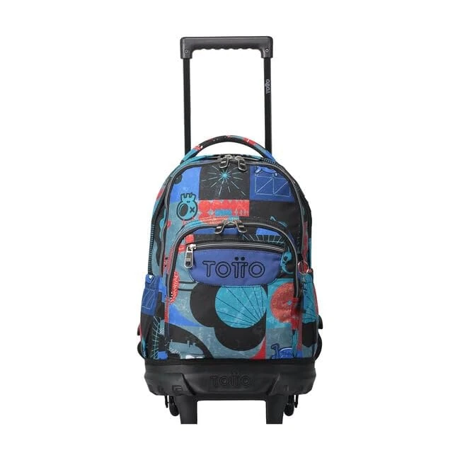 TOTTO Small School Backpack Wheels Cyber Monsters - Ream Medium Size