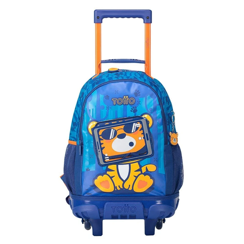 TOTTO Small Tiger Wheeled School Backpack with Screen - Little Avatar SMALL