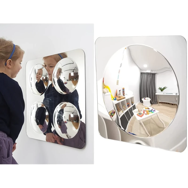 TickiT 72406 Large 4-Domed Acrylic Mirror Panel, one size & 72404 Large Single Dome Acrylic Mirror Panel, 490 mm Size