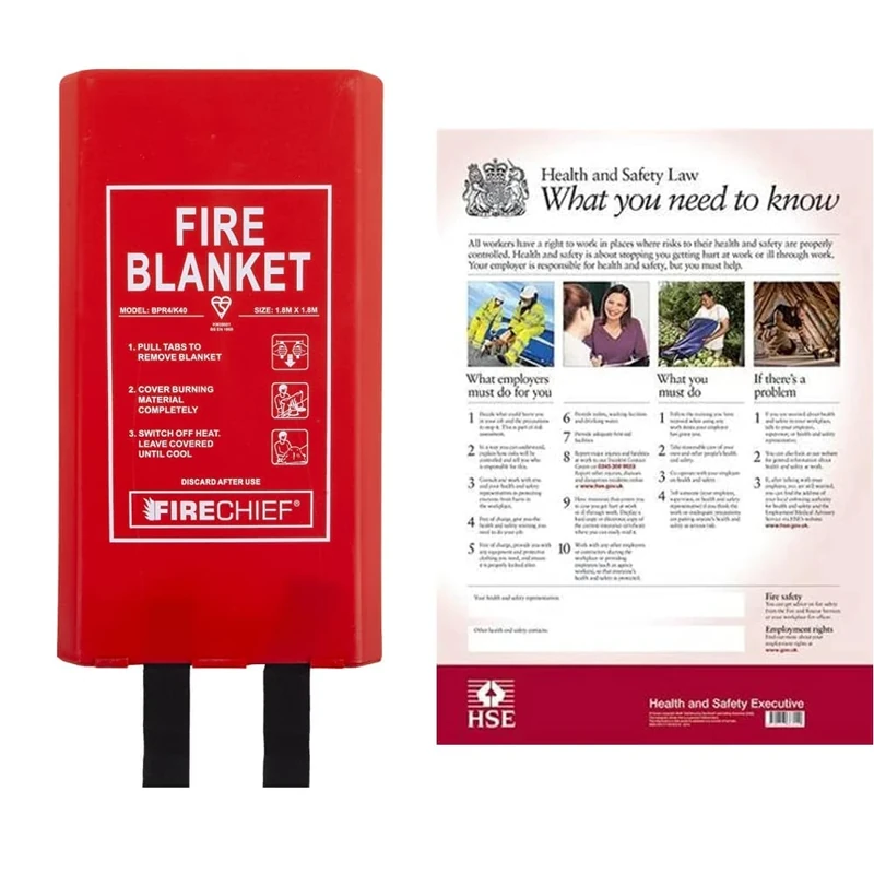 Firechief BPR4/K40 Kitemarked Budget Fire Blanket | Commercial Fire Blanket & HSE Health And Safety Law Poster A3 FWC30/A3: what you need to know