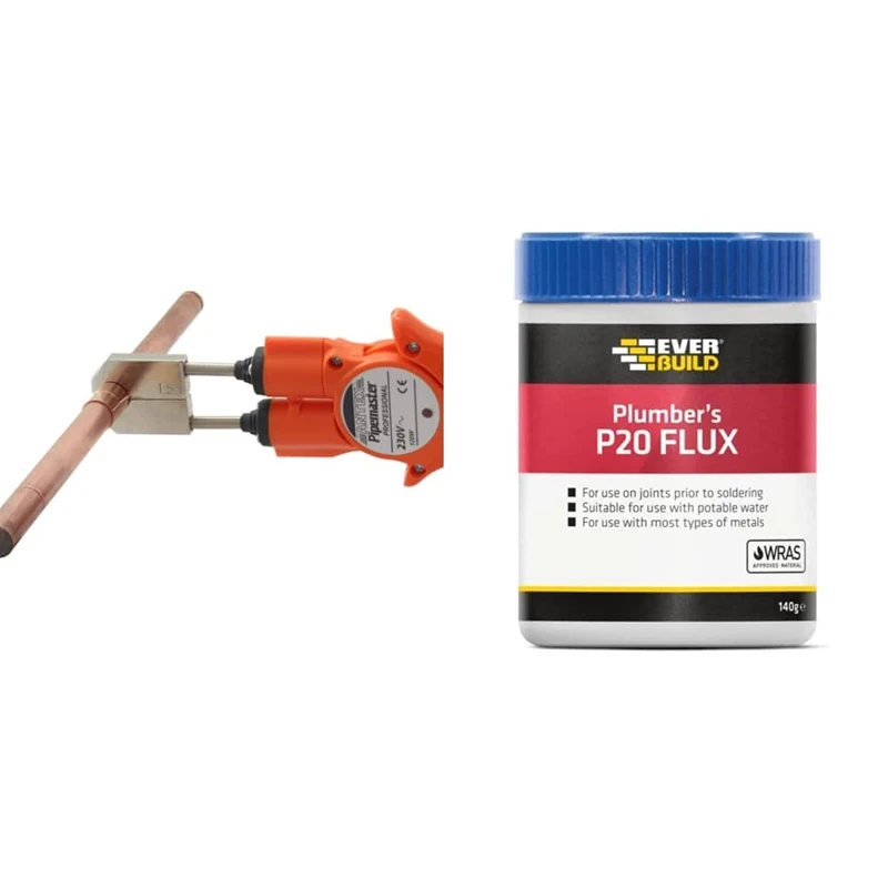 Pipemaster Professional Plumbing Tool & Everbuild P20 Plumbers Flux Soldering Paste, White, 140 g