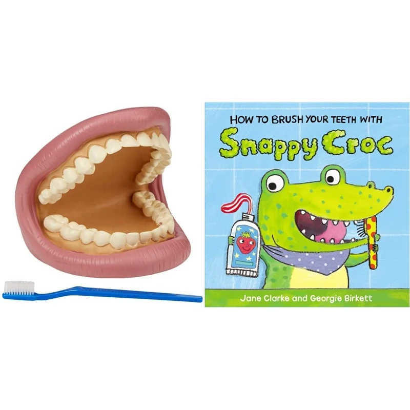 TickiT 03083 Giant Teeth Demonstration set & How to Brush Your Teeth with Snappy Croc