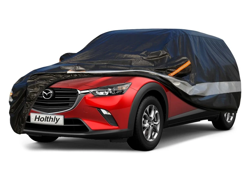 Holthly 10 Layers Breathable Car Cover, 100% Waterproof Car Cover, Anti-UV Dust Rain Snow Scratch, Suitable for BMW X1, Hyundai Tucson, Audi Q3, etc