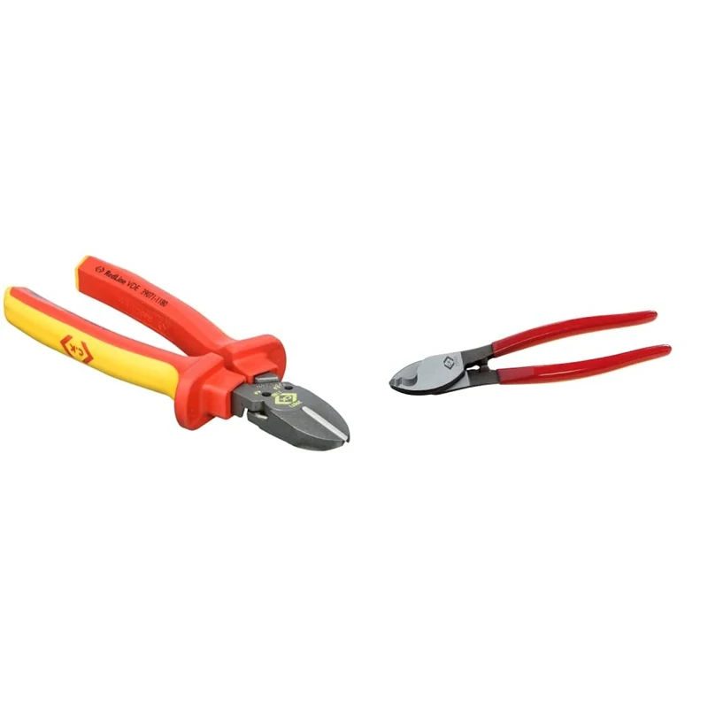 C.K 39071 Redline VDE Combicutter1MAX 180mm & T3963 160 Cable Cutter 160 mm, 6"