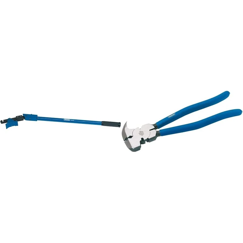 Draper 57547 Fence Wire Tensioning Tool, Blue & 68450 260 mm Cushion Grip Fencing Pliers, Blue