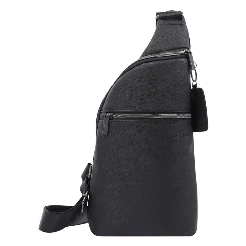 TOTTO Crossover Shoulder Bag Black-Crozze, Unisex Adult Handbags, One Size, Black/White, ESTÁNDAR