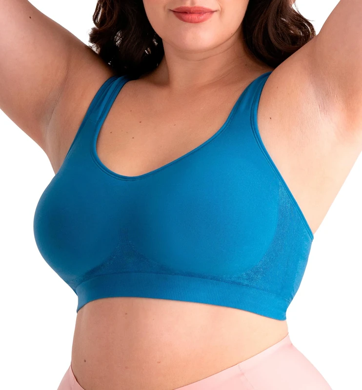 SHAPERMINT Wireless Bra, Women's Bras, Bralettes for Women, Atlantic Blue