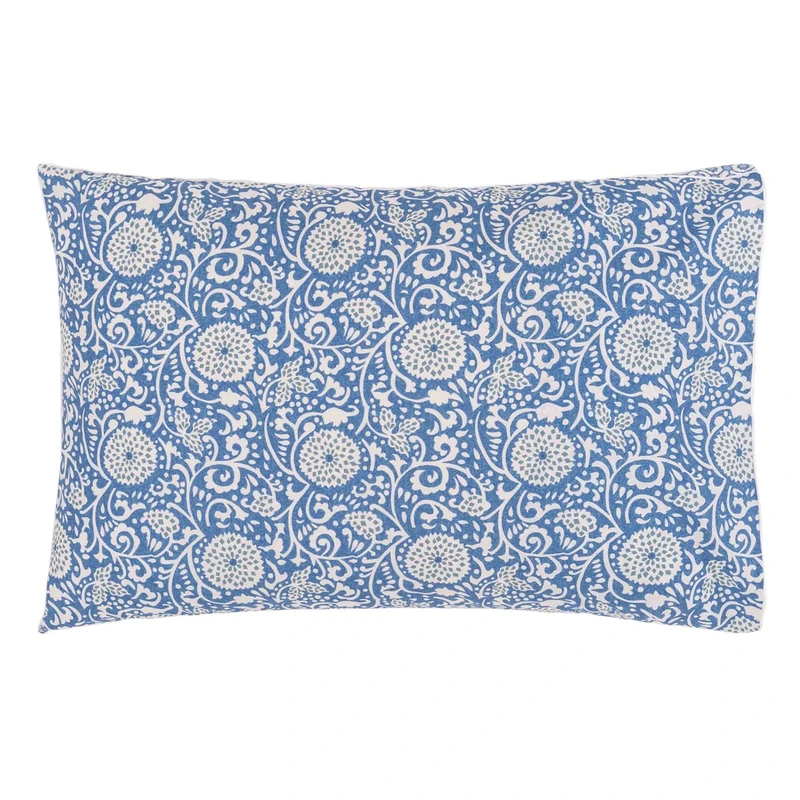 Designers Guild Shaqui Printed Cotton Percale Porcelain Cushion Cover 50 x 75 cm