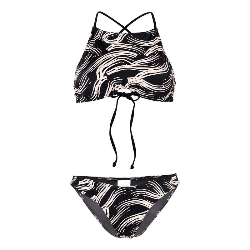 Aquafeel Women's Animal Waves Bikini, Black, 8 UK/B - Image 1