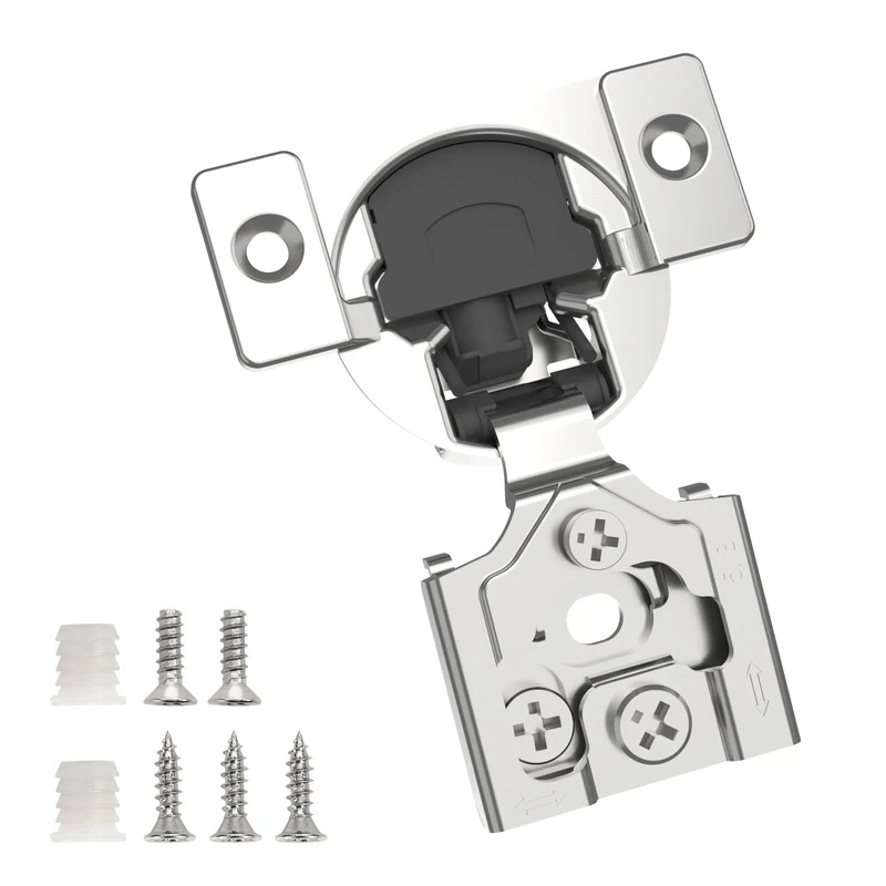 Chibery 30 Pack 5/8" Overlay 3D Soft Close Concealed Hinge for Face Frame Door, Smooth Slow Self Closing Hinges, Satin Nickel, Hidden 105° Open Angle Stainless Steel Hinge for Kitchen Cabinet Door
