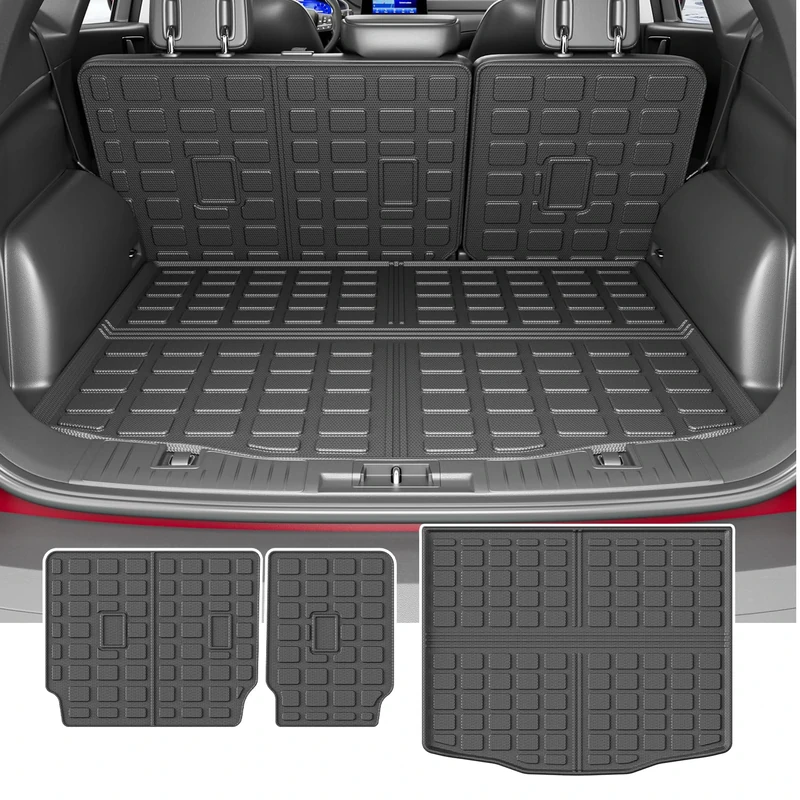 Xipoo Fit 2020-2023 Ford Escape Rear Trunk Mat Backrest Mats TPE Cargo Liners for 2020 2021 2022 2023 Ford Escape Accessories (Cargo Mat +Backrest Mats)