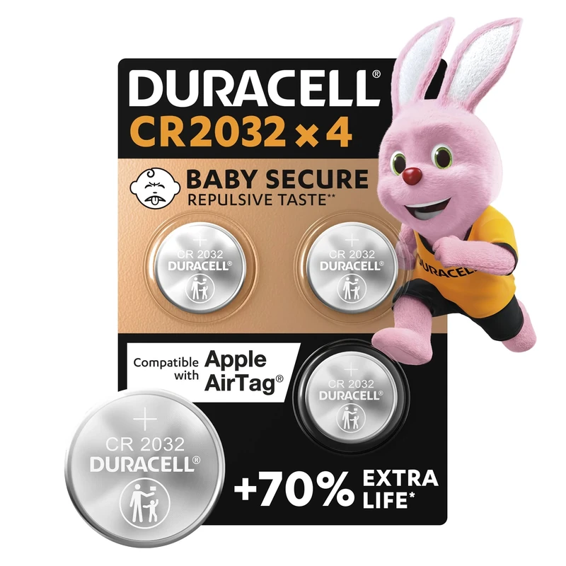 4X Duracell Cr 2032 Lithium (1 Blister Pack of 4 Batteries) 4 Batteries