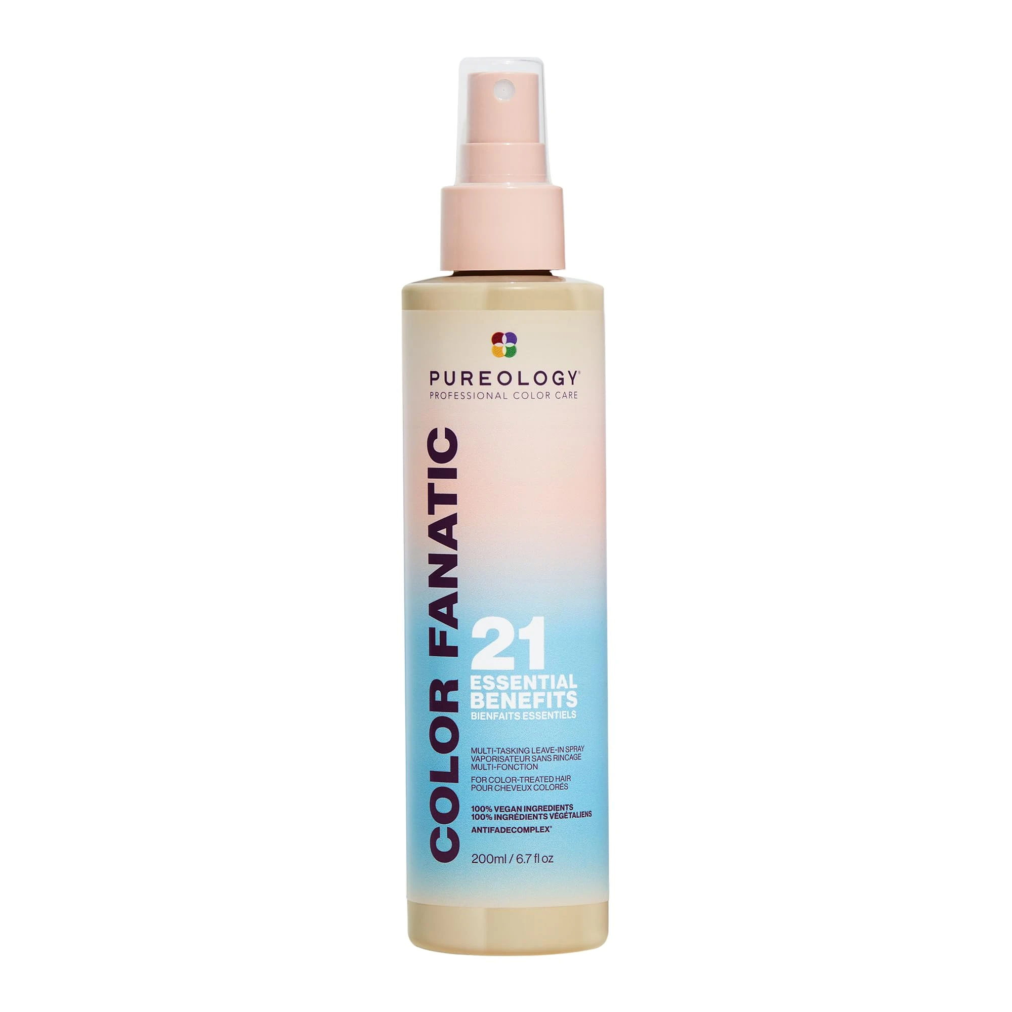 PUREOLOGY Color Fanatic, Multi-Tasking Spray, 21 Benefits, Primes, Perfects & Protects Colour-Treated Hair, Leave In Conditioner Vegan Formulas, Sulphate Free, 200 ml, Beach Beige, 226 grams