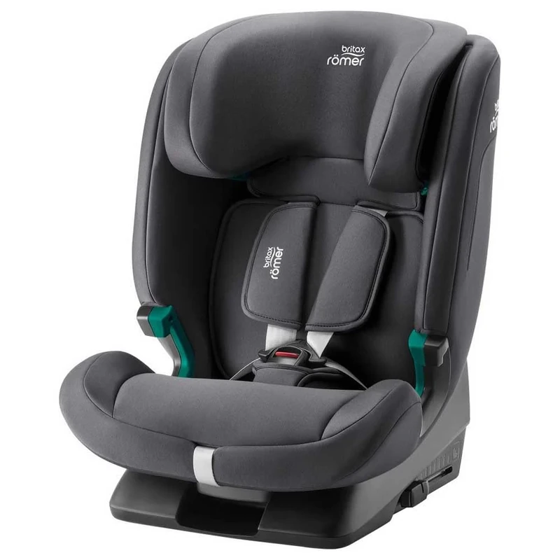 BRITAX RÖMER Car Seat EVOLVAFIX, with ISOFIX, Child from 76 to 150 cm (i-Size), from 15 Months to 12 Years, Midnight Grey