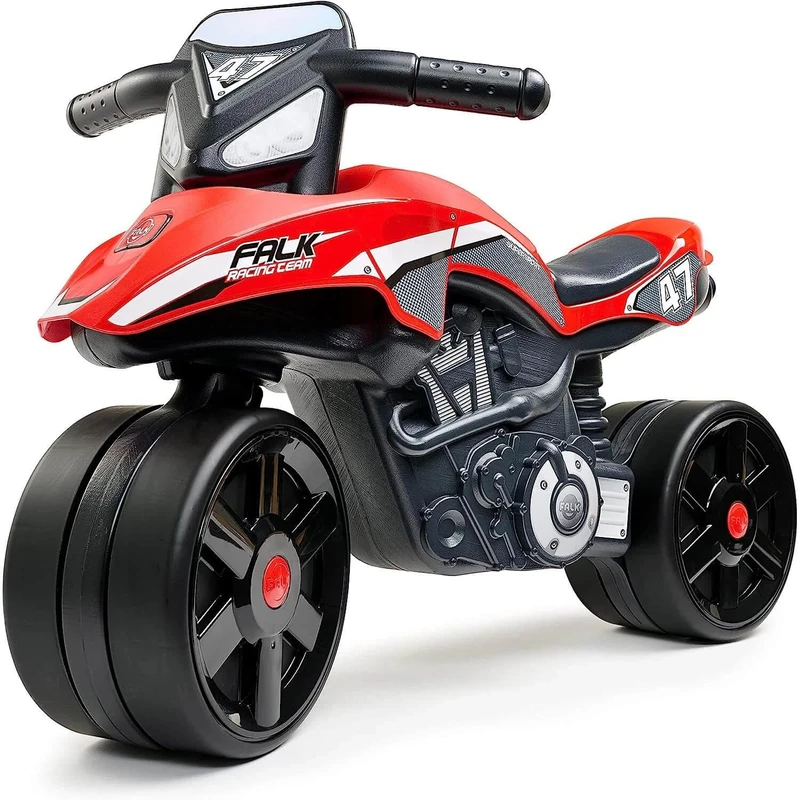 FALK - Motorcycle Racing Team Balance Bike - Safe Wide Wheels - From 2 Years - 40% Recycled Plastic - Made in France - 540