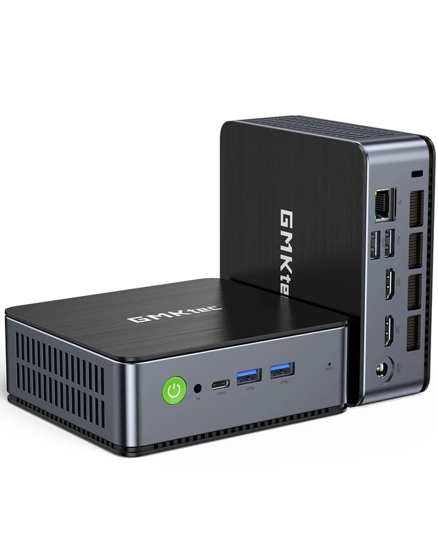 GMKtec Mini PC Intel i7-12650H 24GB DDR5 1TB PCIe 4.0 M.2 NVMe SSD, Gaming Mini Computers, Type C, WiFi 6, BT 5.2, RJ45 1000M Support 4K Triple Display Desktop PC