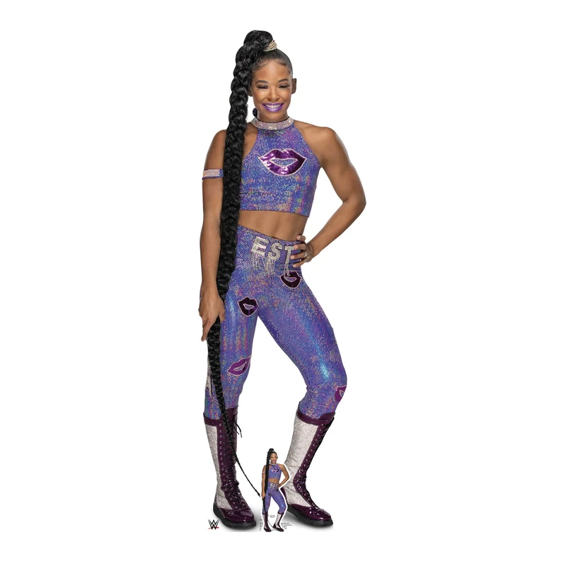 Star Cutouts SC4266 WWE Bianca Belair EST Purple Outfit Cardboard Cutout – Wrestling Party Decoration, Event Display & Collector Gift