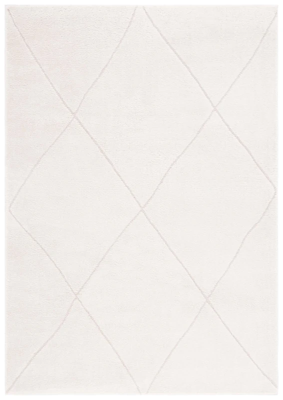 Safavieh Geometric Rug for Living Room, Dining Room, Bedroom, Melody Collection, Short Pile, in Ivory, 79 X 183 cm
