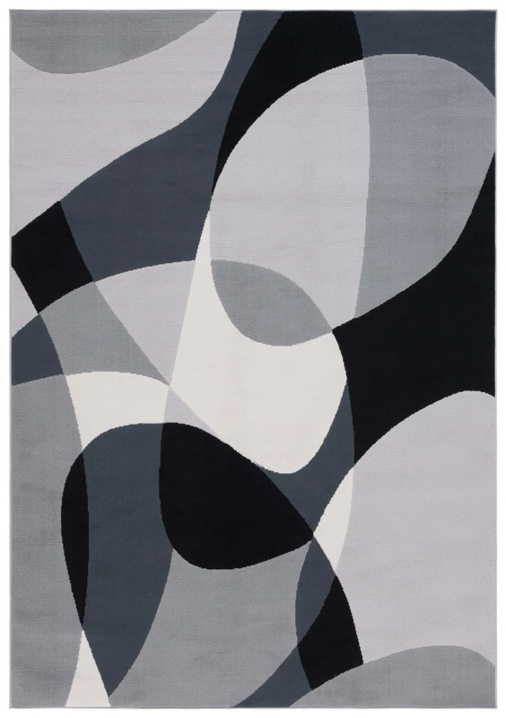 Safavieh Modern Rug for Living Room Dining Room Bedroom - Odyssey Collection Short Pile Grey and Black 60" x 90"