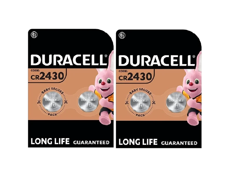 4X Duracell Cr 2430 Lithium (2 Blister Pack of 2 Batteries) 4 Batteries