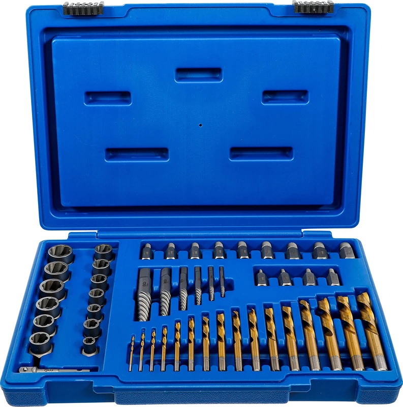 BGS 70329 | Screw and Nut Extractor Set with Left Cutting Drill Set | 2 - 18 mm | 49 pcs.