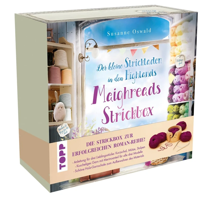 The Little Knitting Shop in the Highlands. Maighreads Wonderful Knitting Box. Instructions and Material for 3 Models: 250g Yarn (67% Polyacrylic; 33% ... Instructions for Short Scarf, Hat and Leg - Image 1