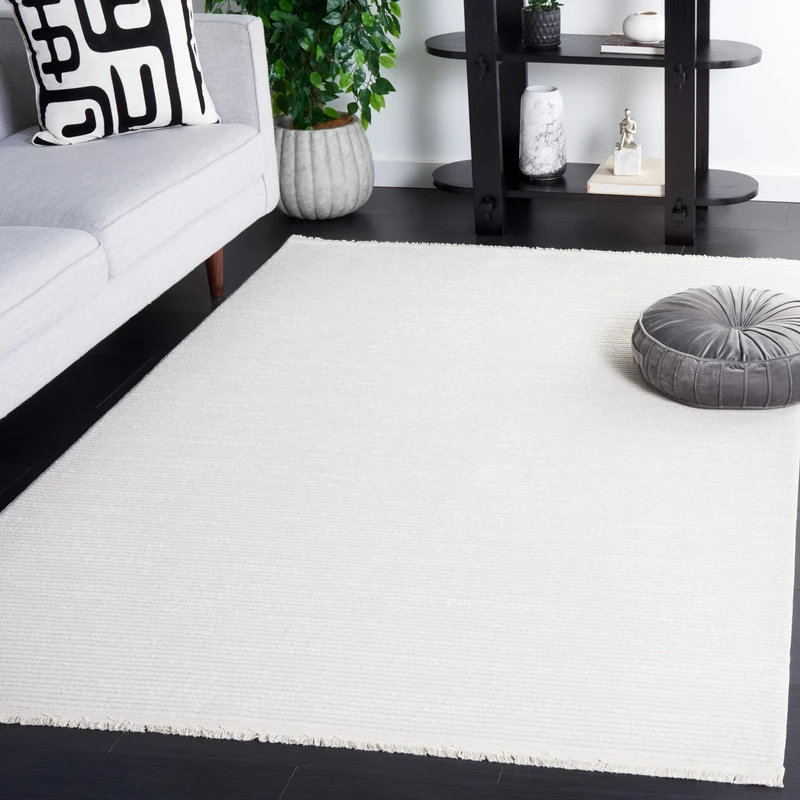Safavieh Whisper Collection Modern Rug for Living Room Dining Room Bedroom Short Pile Ivory 4ft x 72in