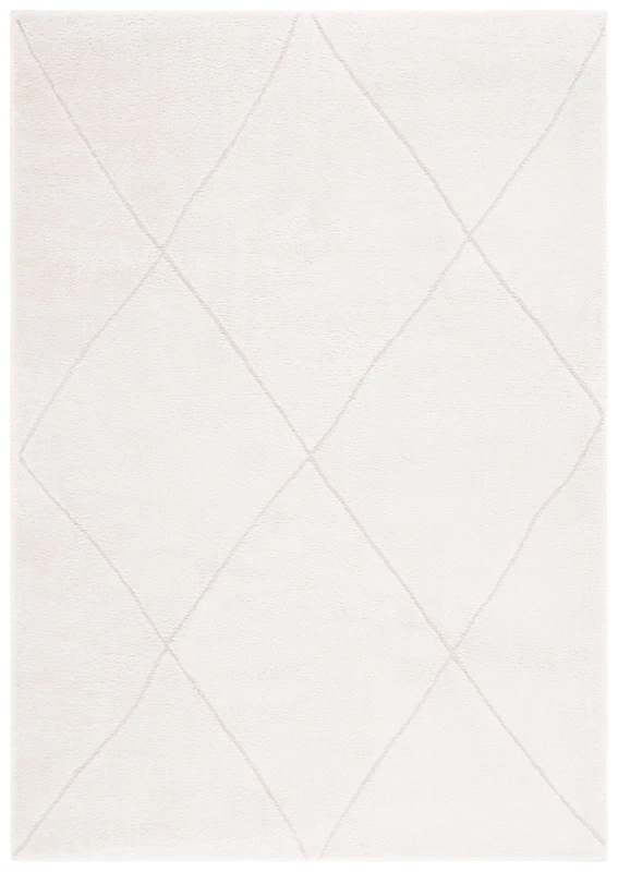 Safavieh Geometric Rug for Living Room, Dining Room, Bedroom - Melody Collection, Short Pile, in Ivory, 122 X 183 cm