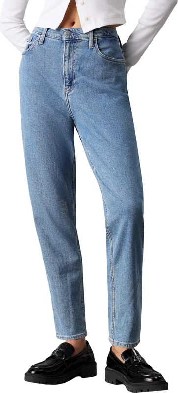 Calvin Klein CK Jeans Women's MOM Jean Tapered, Denim Medium, 36
