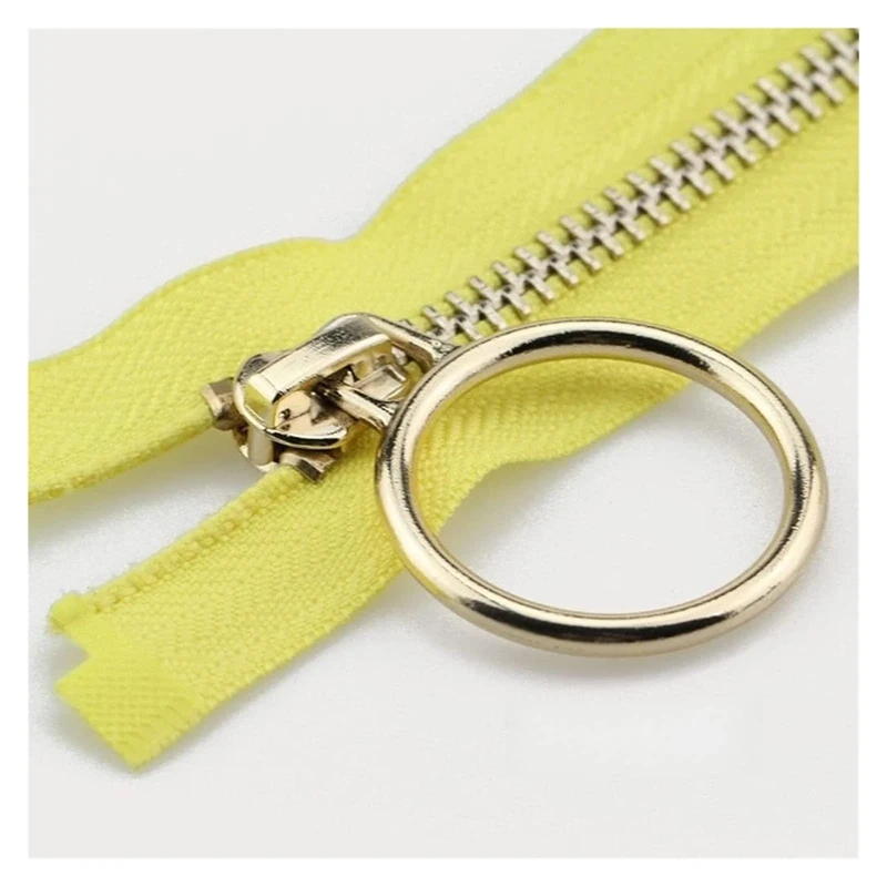 Metal Nylon Coil Zippers,nvisible Zip,5# Open-end Metal Coil Zipper, 60/70/80/90/100/120/150cm Auto Lock Rose Gold Circle Zipper For Sewing Clothing Pocket, 1pcs (Color : Blue, Length : 100cm) ( Color