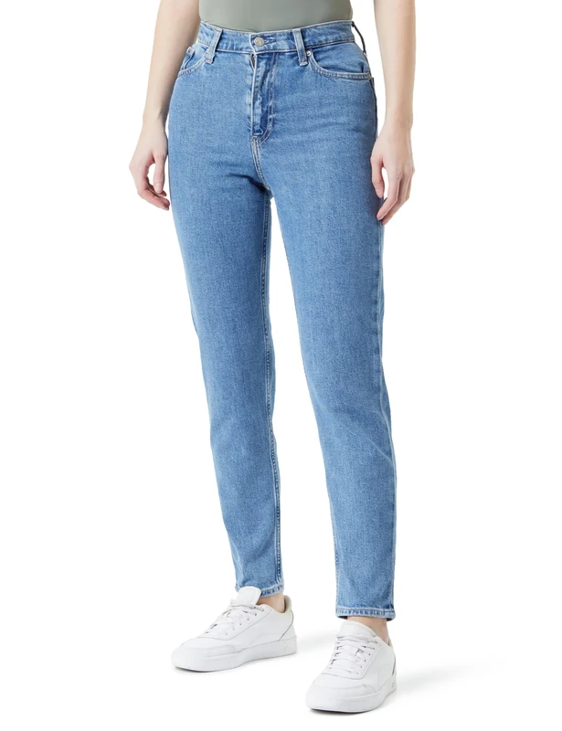 Calvin Klein Jeans Women's Mom Jean J20j221588 Tapered, Denim Medium, 26W