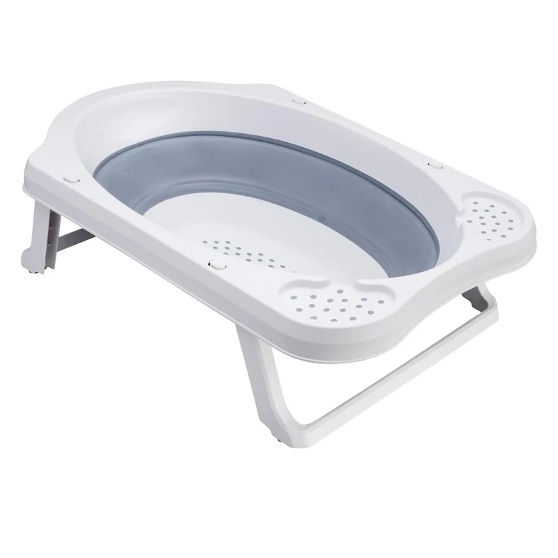 keeeper Foldable Baby Bath With Stopper, From 0 To About 12 Months, 33 L, 48 X 82 X 23.5 Cm, Maja, Blue (Cloudy Blue)