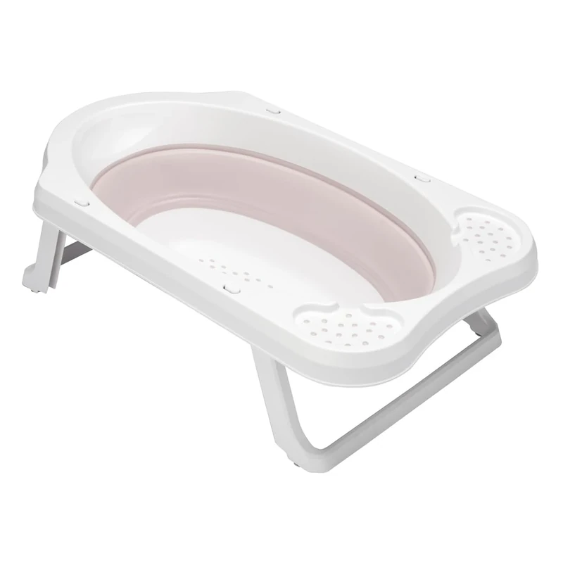 keeeper Foldable Baby Bath With Stopper, From 0 To About 12 Months, 33 L, 48 X 82 X 23.5 Cm, Maja, Pink (Nordic Pink)