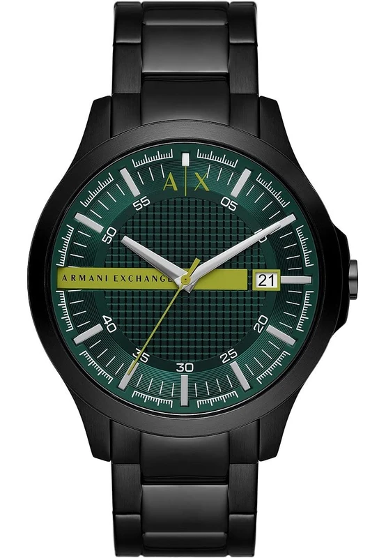 Armani Exchange Watch For Men, Quartz Movement and 46mm Case Size with Stainless steel, Leather or Silicone strap