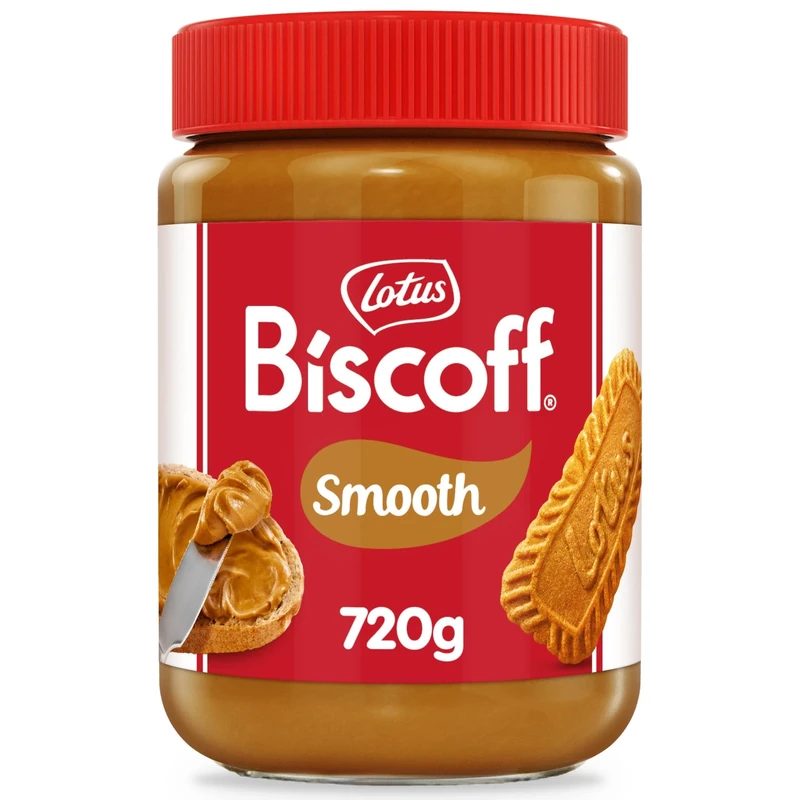 Biscoff - Sweet spread - Smooth - Caramelised biscuit flavour - Vegan - Nut free - No colours or added flavours - Plastic Jar - 720g