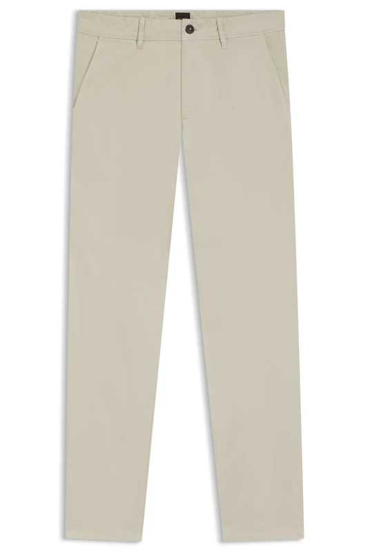 BOSS Mens Chino Slim Slim-fit Chinos in Stretch-Cotton Satin