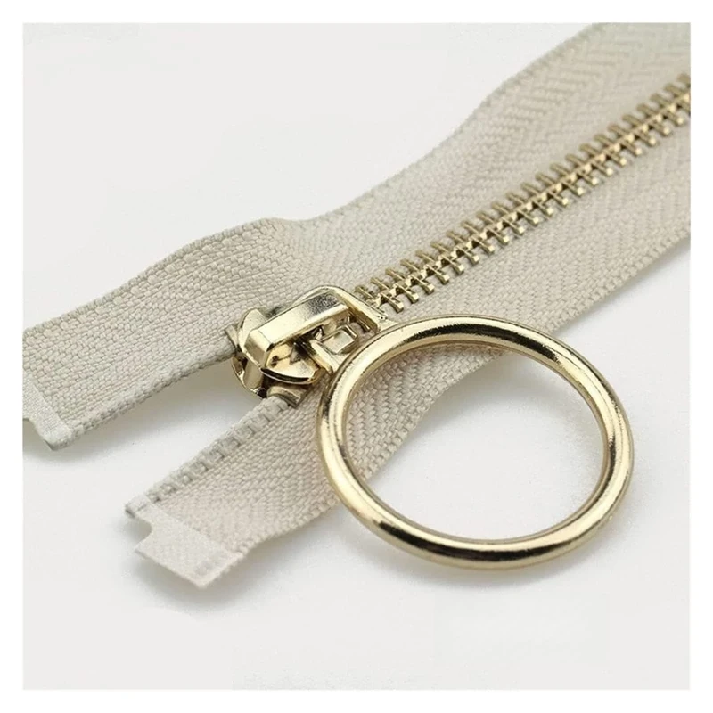 Metal Nylon Coil Zippers,nvisible Zip,5# Open-end Metal Coil Zipper, 60/70/80/90/100/120/150cm Auto Lock Rose Gold Circle Zipper For Sewing Clothing Pocket, 1pcs (Color : Blue, Length : 100cm) ( Color