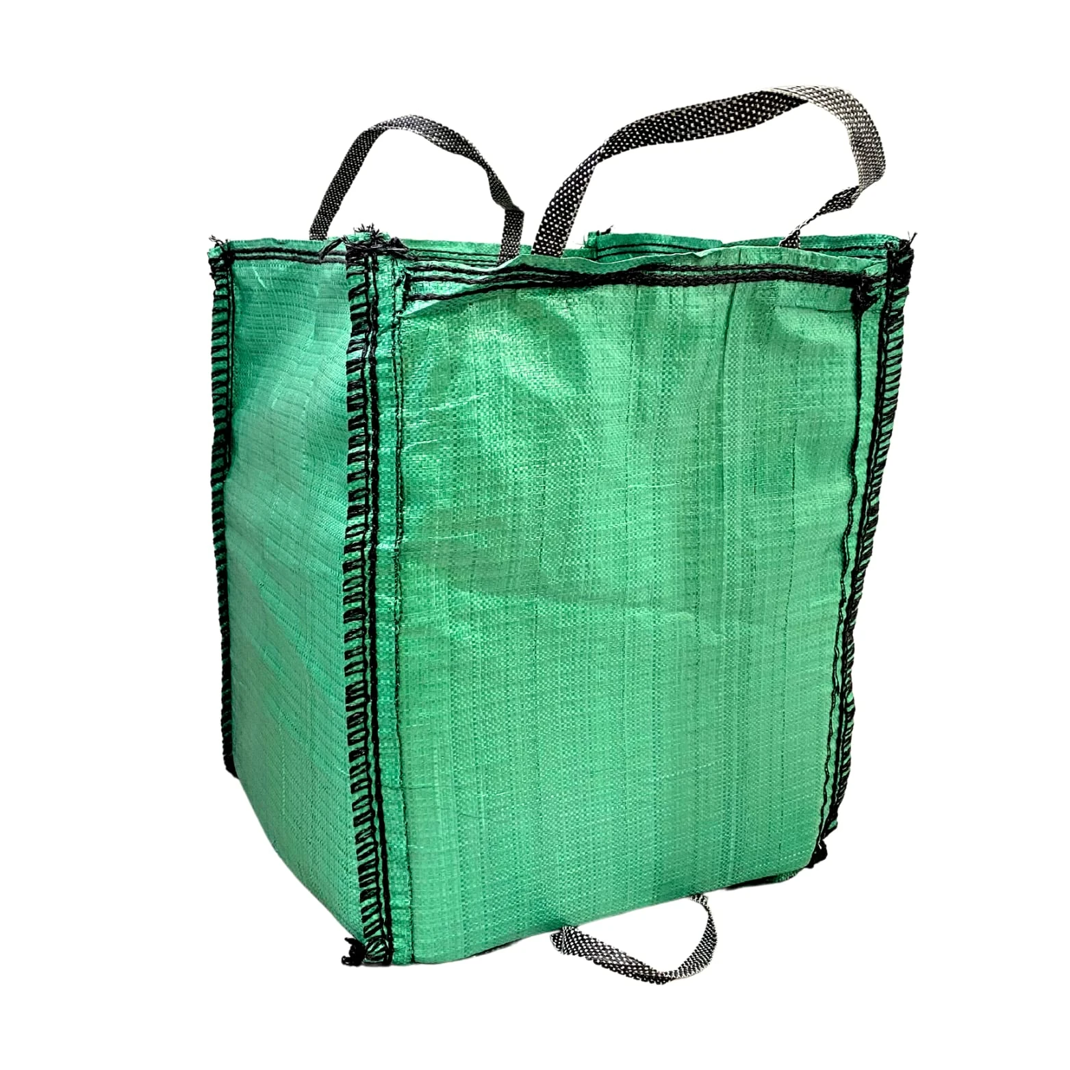 AirTech-UK Green Garden Waste Bags 120 Litres (45 x 45 x 56) cm Industrial Woven Polypropylene Material Eco-Friendly Heavy Duty Green Waste Bags for Lawn and Garden (4 X Waste Bag)