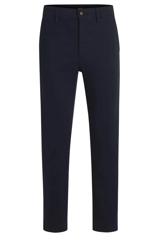 BOSS Mens Chino Slim Slim-fit Chinos in Stretch-Cotton Satin