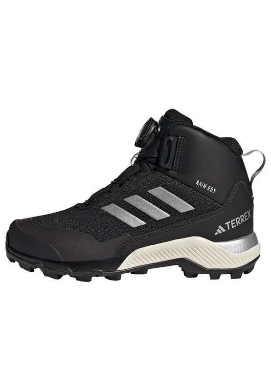 adidas Unisex Kids Terrex Winter Mid BOA RAIN.RDY Hiking Shoes, Core Black/Silver/Core Black, 2 UK